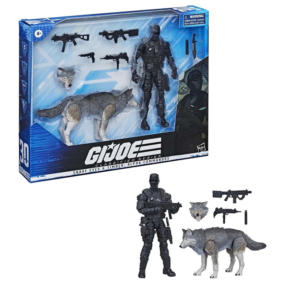 Hasbro G.I. Joe Classified Series Snake Eyes & Timber Wolf Set 14 Hasbro G.I. Joe Classified Series Snake Eyes & Timber Wolf Set