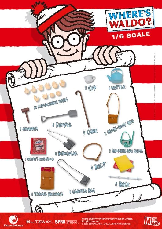 Blitzway Where's Waldo? MEGAHERO Waldo 1/6 Scale Figure (With Bonus) 11 Blitzway Where's Waldo? MEGAHERO Waldo 1/6 Scale Figure (With Bonus)