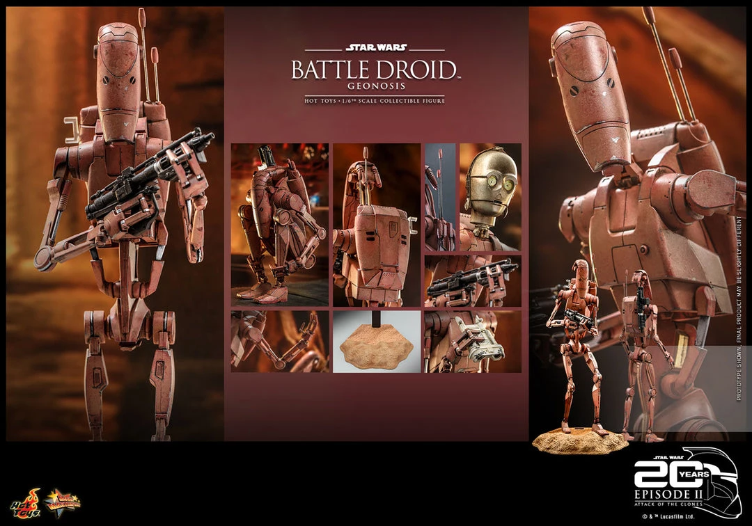 Pre-Orders Hot Toys 1/6 Scale Figure - Battle Droid (Geonosis) (Star Wars: Episode II: Attack Of The Clones) 10 Pre-Orders Hot Toys 1/6 Scale Figure - Battle Droid (Geonosis) (Star Wars: Episode II: Attack Of The Clones)