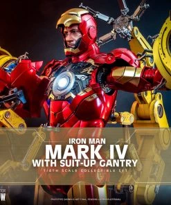 Pre-Orders Hot Toys Quarter Scale Series Diecast - Iron Man Mark IV With Suit-Up Gantry (Deluxe)