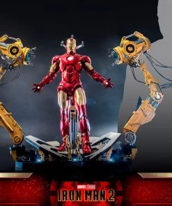 Pre-Orders Hot Toys Quarter Scale Series Diecast - Iron Man Mark IV With Suit-Up Gantry (Deluxe)