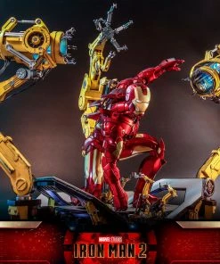 Pre-Orders Hot Toys Quarter Scale Series Diecast - Iron Man Mark IV With Suit-Up Gantry (Deluxe)