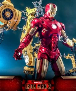 Pre-Orders Hot Toys Quarter Scale Series Diecast - Iron Man Mark IV With Suit-Up Gantry (Deluxe)