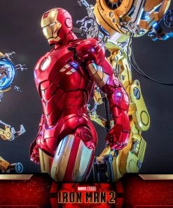 Pre-Orders Hot Toys Quarter Scale Series Diecast - Iron Man Mark IV With Suit-Up Gantry (Deluxe)