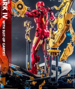 Pre-Orders Hot Toys Quarter Scale Series Diecast - Iron Man Mark IV With Suit-Up Gantry (Deluxe)
