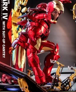 Pre-Orders Hot Toys Quarter Scale Series Diecast - Iron Man Mark IV With Suit-Up Gantry (Deluxe)