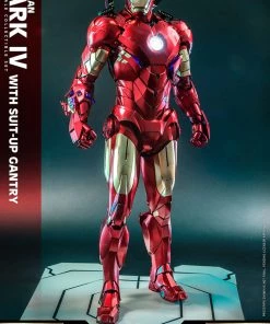 Pre-Orders Hot Toys Quarter Scale Series Diecast - Iron Man Mark IV With Suit-Up Gantry (Deluxe)