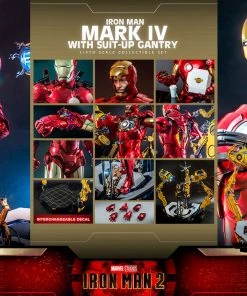Pre-Orders Hot Toys Quarter Scale Series Diecast - Iron Man Mark IV With Suit-Up Gantry (Deluxe)