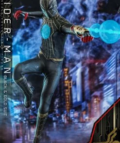 Comics Hot Toys Movie Masterpiece 1/6 Scale Figure - Spider-Man (Black & Gold Suit) - Spider-Man: No Way Home