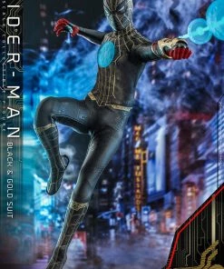 Comics Hot Toys Movie Masterpiece 1/6 Scale Figure - Spider-Man (Black & Gold Suit) - Spider-Man: No Way Home